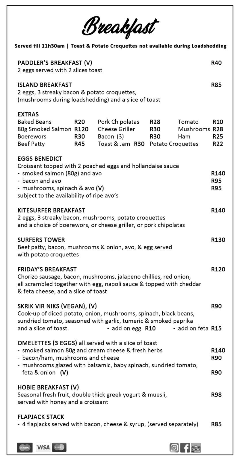 Breakfast Menu